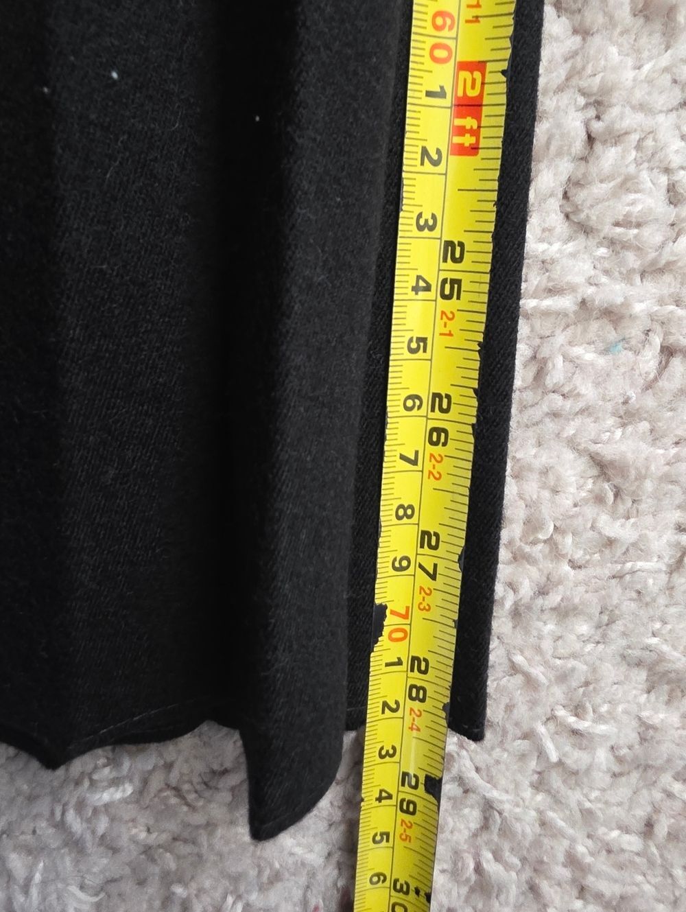 Vintage Black & Blue Virgin Wool Pleated Midi Skirt Womens 12 Set Of 2 Preppy - Picture 14 of 16